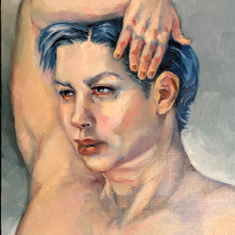 Tilt (8 in. x 10 in), oil on oil paper panel